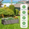 NAYSAYE Raised Garden Bed Resin Patio Planter Box with Drain Plug and Water Monitor for Plants Vegetables Flowers Fruits, Brown, 43.3"*17.7"*12.6" - 4 of 4