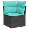 vidaXL Patio Sofa Set Black PE Rattan Large Modular Outdoor Sofa Set - Black Without Table - 4 of 4