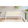 Garden Bench Cushion Cream White 78.7"x(19.7"+19.7")x2.8" Oxford Fabric vidaXL - 3 of 4
