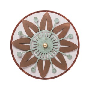Transpac Metal 19.75" Bronze Spring Layered Floral Blossom Wall Decor - 1 of 3