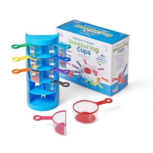 hand2mind Rainbow Fraction Measuring Cups 9pc