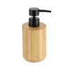 Evideco French Home Goods Natural Bamboo Liquid Soap Dispenser with Matte Black Pump - Refillable Wooden hand wash dispenser, 10 fl oz - - 2 of 4
