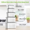 Hachikiko 5-Piece Airtight Food Storage Containers with Lids & Colanders ¨C Leakproof Fridge Organizers for Fruits, Vegetables, Meat - 2 of 4
