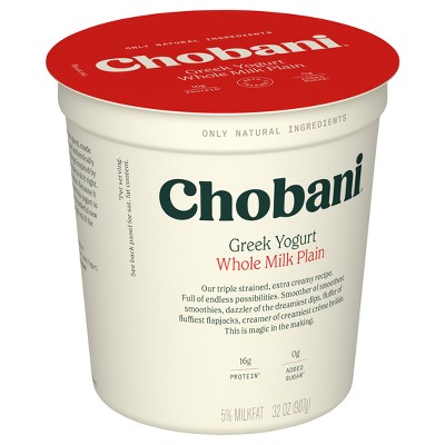 Chobani Whole Milk Plain Greek Yogurt - 32oz_1