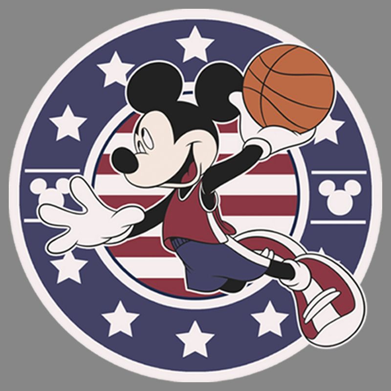 Boy's Disney Mickey Mouse Basketball Dunk Performance Tee, 2 of 5