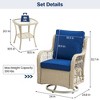Whizmax 3 Pieces Outdoor Swivel Rocker Set, 2 Chairs and Side Table, 360¡ã Rotation, Patio, Porch, Pool - 2 of 4