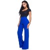 Women's Casual High Waist Wide Leg Pants, Slim Fit, Loose Fit, Fashionable and Versatile Long Trousers - 2 of 4