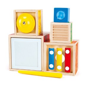 Hape Odyssey Stacking Music Set - Colorful 6 Piece Musical Box Toy - 1 of 4