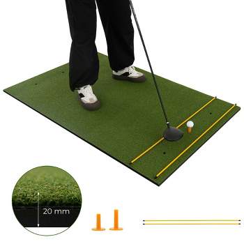 Costway 5 x 3 FT Golf Hitting Mat Artificial Indoor Outdoor Turf Golf Training Mat 20 mm