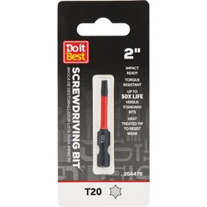 Do it Best  2 In. T20 Torx Impact Ready Screwdriver Bit QJDIB-SC-028 - 1 of 2