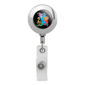 Sesame Street Sesame Street 2nd Birthday Metal Chrome Badge ID Card Holder Clip - 1 of 3