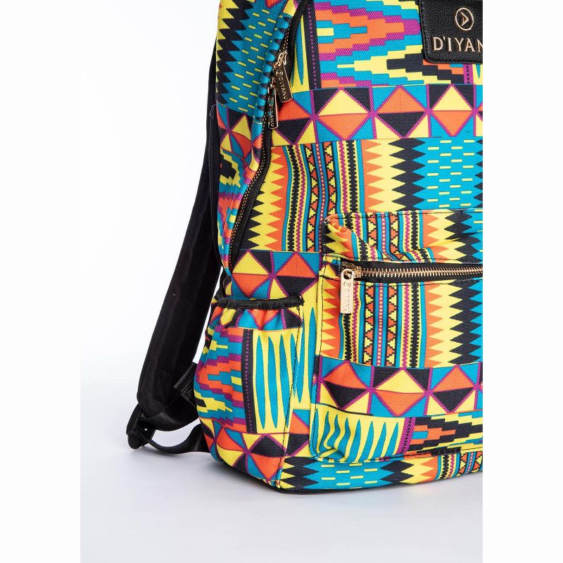 D'IYANU Unisex Dembe African Print Laptop 15" Backpack, 5 of 11
