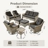 XIZZI OUTDOOR SWIVEL ROCKER SETS: 3-PC Rocker + Modular Sofa & Fire Pit Options - All-Weather Fabric, 8 Color Choices for Patio, Garden, Poolside - 2 of 4