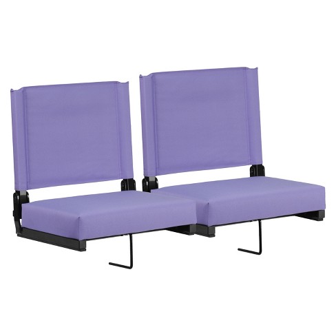 OLIVER Set of 2 500 lb EMMA Rated Lightweight Stadium Chair with Ultra-Padded Seat 