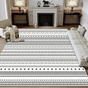 Boersma 5x7 Machine Washable Area Rug – Boho Moroccan Carpet, Soft & Non-Slip Large Rug for Living Room, Bedroom, Kids Room, Office, or Dining Room - 1 of 4