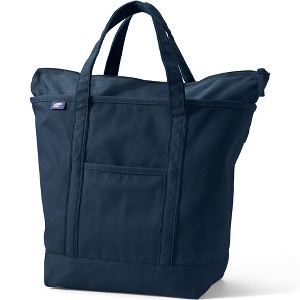 Lands' End Zip Top Canvas Tote Bag - 1 of 4
