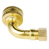 Certified Appliance Accessories® Dishwasher Elbow with Nut & Compression Ferrule, 3/4" FGH (Female Garden Hose) x 3/8" MIP (Male Iron Pipe) in Gold - 4 of 4