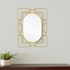HomeRoots 36" Gold Metal Geometric Oval Accent Mirror - 2 of 4