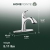 HomePointe Single Loop Handle Kitchen Faucet With Pull Out Spray, Brass Waterways, Braided Black Nylon Hose, and Ceramic Disc Cartridge, Chrome Finish - image 3 of 4