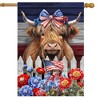 Briarwood Lane Summer House Flag 40x28 For Outdoor Patriotic Highland Cow For Summer House Flag - 2 of 3