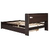 Okak Twin/Full Size Bookcase Platform Beds with Storage Shelves & Trundle,Solid Wood Bed Frame for Teens,No Spring Box Needed - 4 of 4