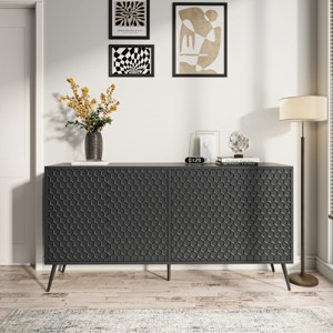 63" Modern Sideboard Buffet Cabinet with Adjustable Shelves, Kitchen Sideboard Storage Cabinet for Living Room, Dining Room – The Pop Home - 1 of 4