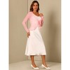 INSPIRE CHIC Women's Long Sleeves Self Tie Ruffle Mesh Casual Bolero Cardigan - 4 of 4