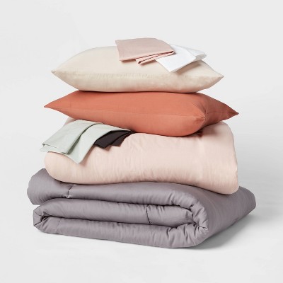 King Washed Cotton Sateen Quilt Khaki - Threshold™ : Target