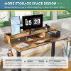 GALAXHERO 48×24 Inch Electric Adjustable Standing Desk with Drawers for Home Office, Sit to Stand Desk with Storage Shelf - 4 of 4