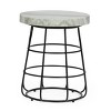 HDZNVF Marble End Tables, Black and White - 4 of 4