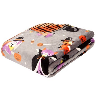 The Lakeside Collection Halloween Reversible Heavyweight Flannel Throws