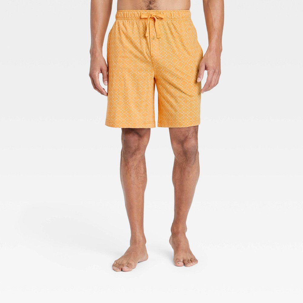 Photos - Other Textiles Men's Big & Tall 9" Knit Pajama Shorts - Goodfellow & Co™ Yellow 5XL white