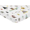 Sweet Jojo Designs Mini Fitted Sheet - Outdoor Adventure - Blue - 2 of 4