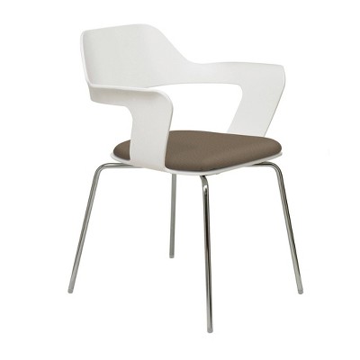 Julep Stack Chair White Flex Shell Java Vinyl - KFI