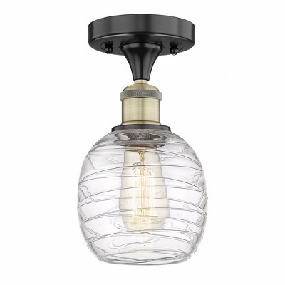 Belfast - 1 Light Flush Mount In Industrial Style-9.75 Inches Tall and 6 Inches Wide