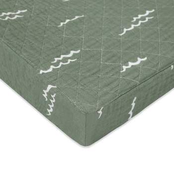 Babyletto Ocean Waves Quilted Muslin Changing Pad Cover