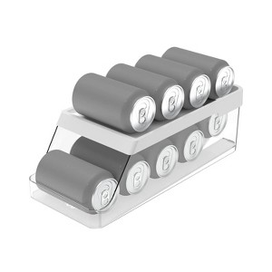OU Soda Can Organizer for Refrigerator, Clear Rolling Can Dispenser for Fridge / Pantry, Soda Can Rack Kitchen Organizers, BPA Free - 1 of 4