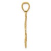 Black Bow Jewelry 14k Yellow Gold Anchor with Rope Pendant, 16 x 32mm - 2 of 4
