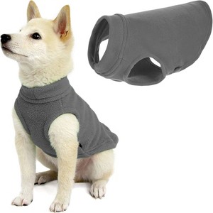 Gooby Stretch Fleece Vest Dog Sweater Gray, X - 1 of 2