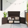 Garden Storage Cabinet Grey PE Rattan, Powder-Coated Steel  vidaXL - 3 of 4