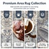 5x7 Area Rugs, Vintage Throw Rug, Large Machine Washable Rug Non-Slip, Soft Pet Friendly Rugs for Bedroom, Playroom, Dining Room, Indoor - 4 of 4