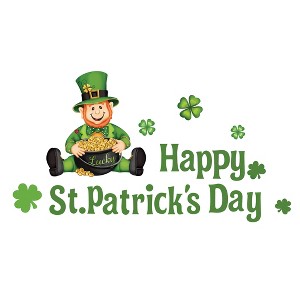 Collections Etc Happy St. Patrick's Day Leprechaun Garage Door Magnets - 1 of 2