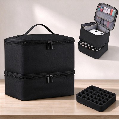 Double-Layer Nail Polish Organizer Bag : Target