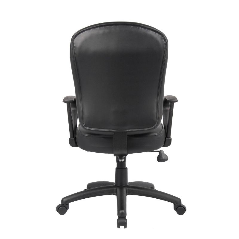 Leather Task Chair with Loop Arms Black - Boss Office Products, 6 of 10