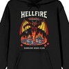 Stranger Things Hellfire Hawkins High Club Long Sleeve Black Adult Hooded Sweatshirt - 2 of 3