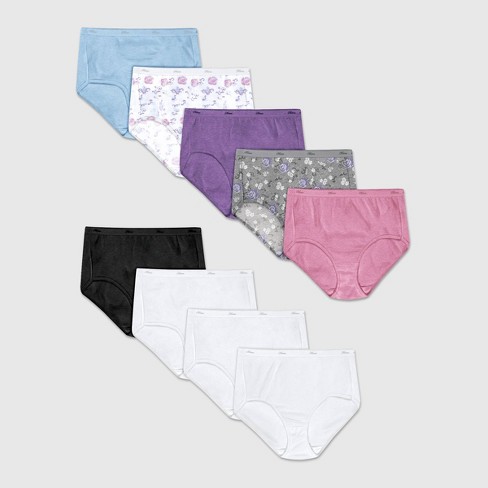 Hanes Pure Comfort Women’s Briefs Underwear, 100% Organic Cotton, Assorted  Colors, 6-Pack