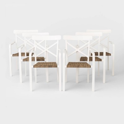 Berkley 6pk Patio Dining Chair - White - Threshold™