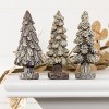 Transpac Resin Winter Sparkle Tree Figurine Set of 3 - Festive Christmas Decorative Objects for Holiday Cheer - 2 of 2