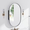 PexFix Oval Metal Recessed/Surface Mount Medicine Cabinet with Mirror Black - 2 of 4
