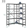 Homhougo 5 Tier Corner Bookshelf, Industrial Bookshelves, L Shape Tall Bookcase with Storage with Heavy Duty Metal Frame - 2 of 4